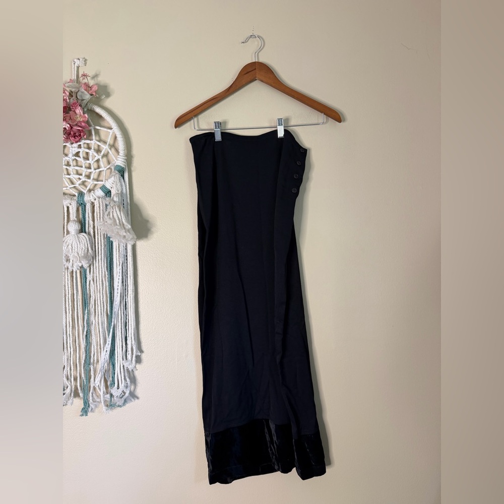 Vintage Y2K Johnny Was Collection Midi Skirt Black Size Small